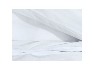 Housse de couette microfibre et 2 taies d'oreiller blanc uni myhome 140x200 cm 60x70 cm-taille 140x200 cm-taie d'oreiller 60x70 cm