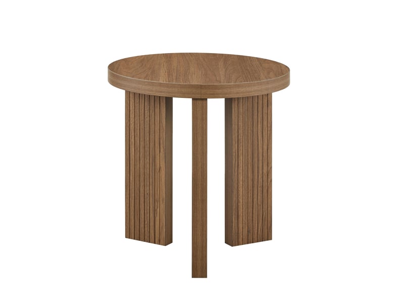 Table d’appoint ronde moderne, effet bois, noire, 44,5 × 45 cm, 1 pièce  - Conforama D