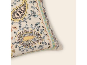 Housse de coussin en broderie paisley  mandana