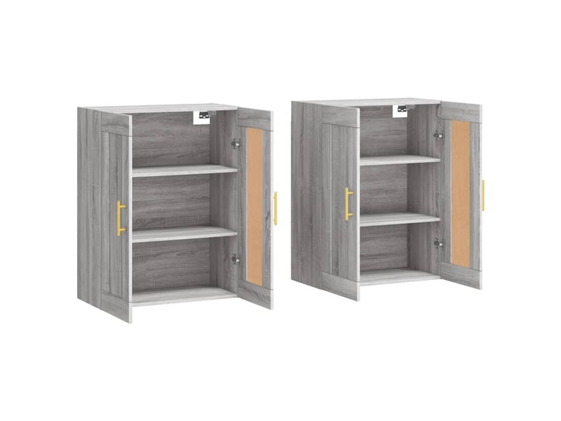 Armoires murales 2 pcs sonoma gris bois d'ingénierie shl69018  - Conforama D