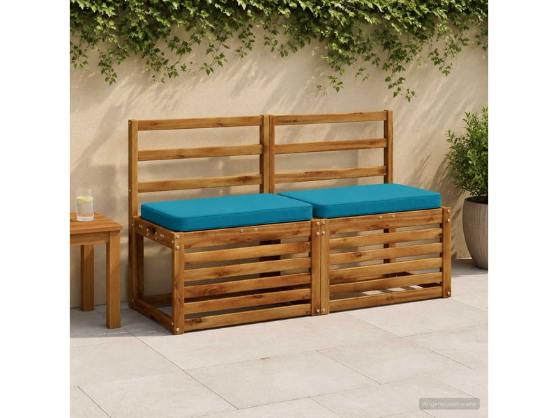  Lot de 2 coussins de banc, coussins d'assise vught 100 % polyester cf58384  - Conforama B