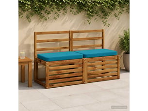 Lot de 2 coussins de banc, coussins d'assise vught 100 % polyester cf58384