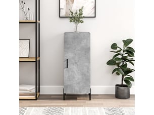 Buffet cuisine, meuble de rangement, bahut gris béton 34,5x34x90 cm bois d'ingénierie shl86540