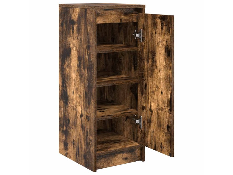  Meuble à chaussure | armoire à chaussures chêne fumé 29,5x34x76 cm bois d'ingénierie  - Conforama E