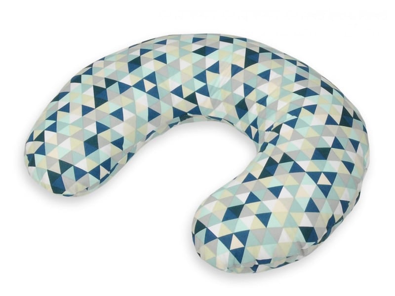  Coussin appui-tête triangles bleus 4200642 - Conforama A