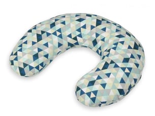 Coussin appui-tête triangles bleus
