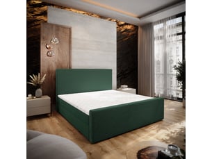 Lit avec rangement 180x200 cm <strong>MASSENO</strong> <strong></strong> coloris vert