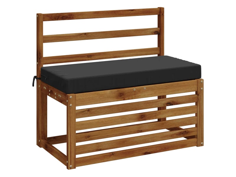 Lot de 2 coussins de banc, coussins d'assise soest 100 % polyester anthracite cf56962 - Conforama C