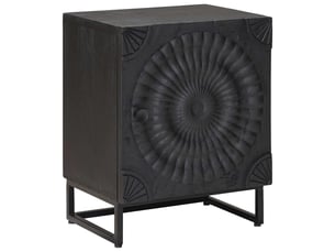 Table de chevet faite main noir 40 x 30 x 50 cm