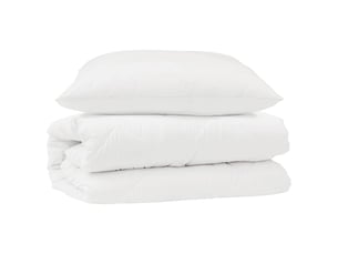 Ensemble de duvet avec oreiller 2 pcs - couette blanc microfibre