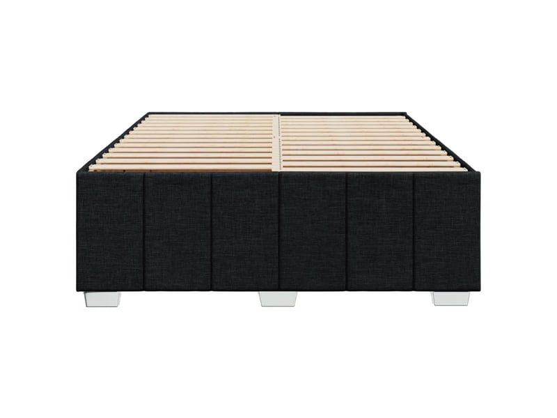  Lit double- lit adulte -  cadre de lit sans matelas noir 160x200 cm tissu  - Conforama C