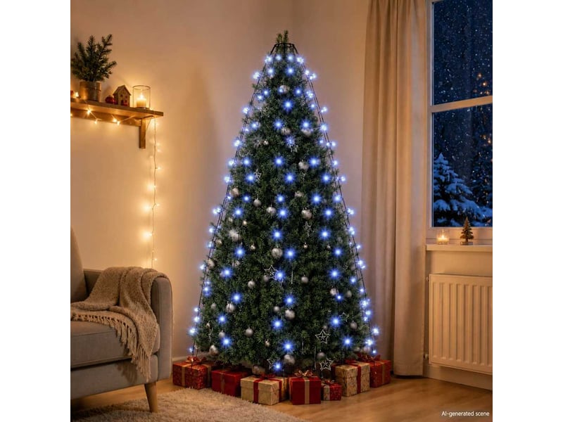 Guirlande lumineuse d'arbre de noël 180 led bleu 180 cm cf62421 - Conforama B