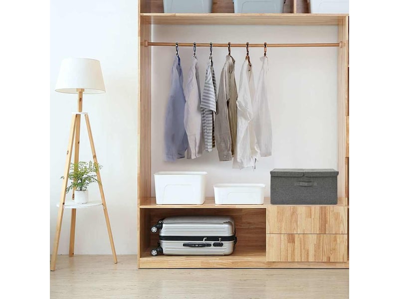  Boîtes de rangement tissu intissé 2 compartiments anthracite  - Conforama B