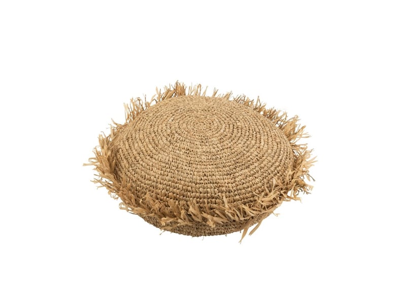  Coussin rond en raphia naturel d62cm - coussin d'extérieur  - Conforama A