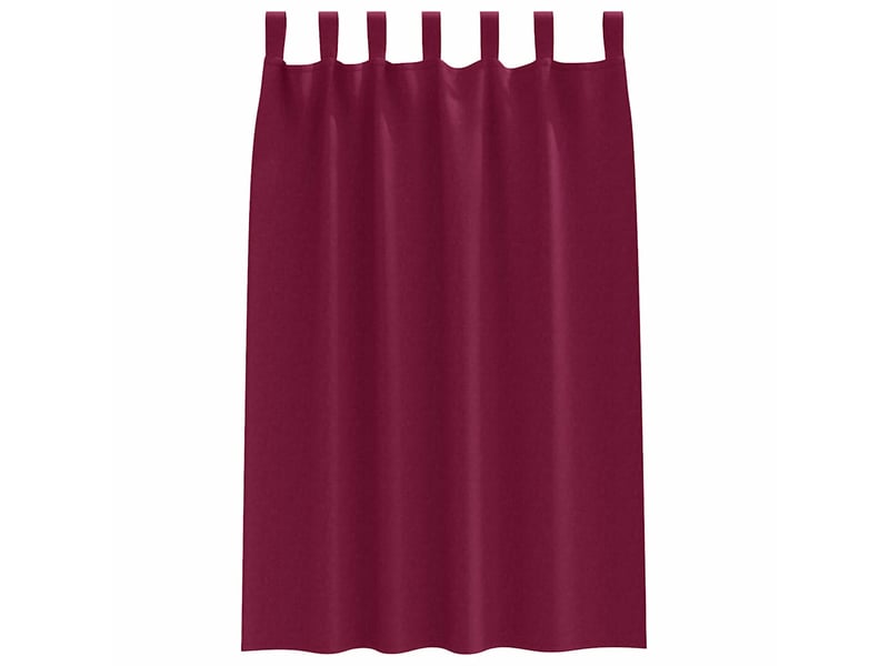  Lot de 2 rideaux occultants, rideaux black-out avec anneaux bordeaux 175 x 140 cm cf44610  - Conforama D