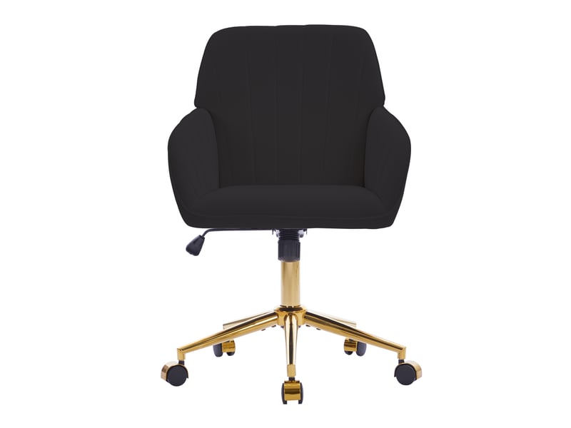 Chaise de bureau réglable en hauteur pour maison et chambre, chaise de bureau rotative ergonomique avec dossier, idéale pour un long assis. Noir - Conforama A