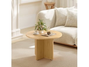 Table basse rond(e) coloris naturel HAUSS SPOLE - 66 cmx66 cm