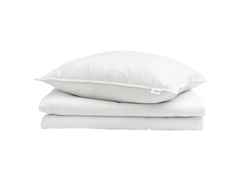  Duvet d'été simple avec oreiller 2 pcs - couette blanc plume de canard  - Conforama A