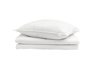 Duvet d'été simple avec oreiller 2 pcs - couette blanc plume de canard