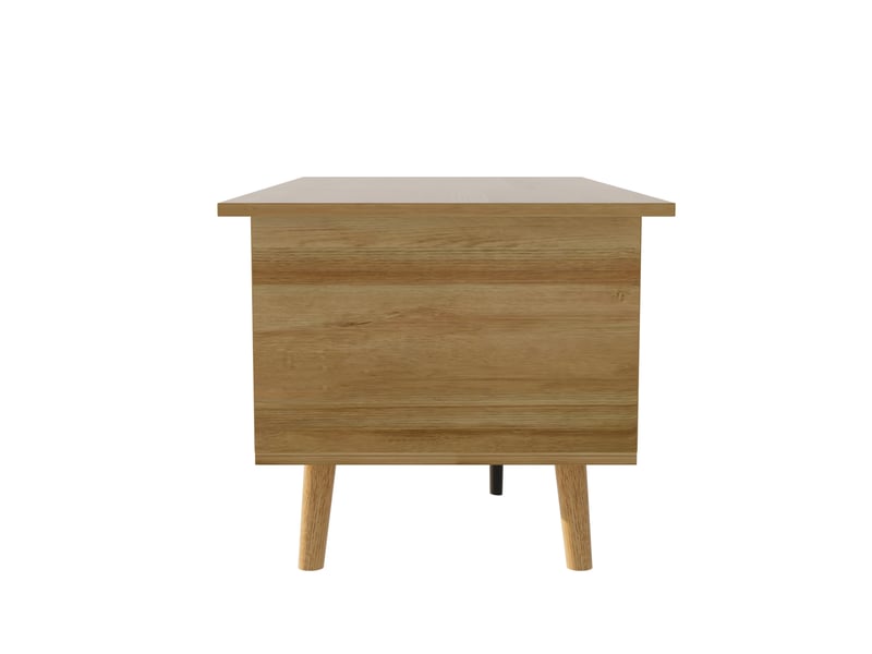 Table basse relevable avec rangement pour salon en panneaux de particules 103×50×46 cm bois et noir - Conforama D