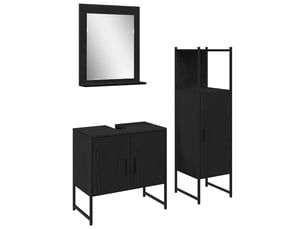 Ensemble de mobilier de salle de bain 3 pc noir cf64411