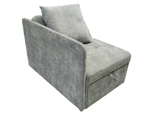Canapé droit convertible <strong>MODENVIE</strong> <strong></strong> 1 place Tissu gris
