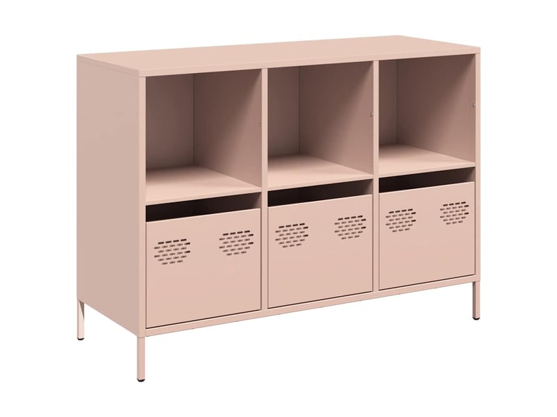  Buffet - bahut - meuble de rangement rose 101,5x39x73,5 cm acier laminé à froid  - Conforama A