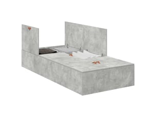 Lit simple 80x200 cm coloris gris