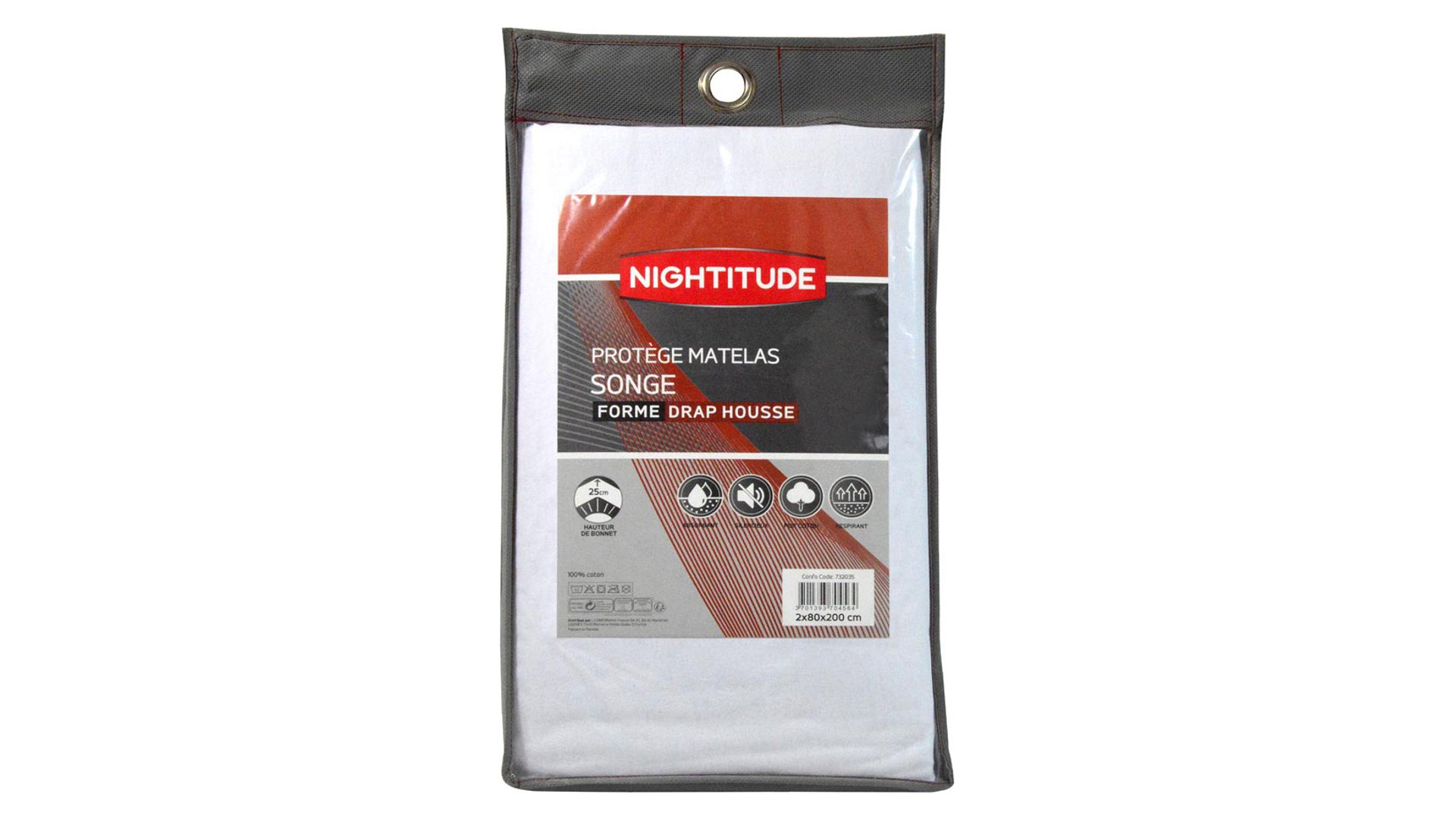 8 HEURES Protège matelas 2x80x200 cm SONGE blanc Conforama