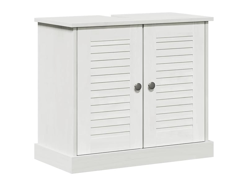  Ensemble de mobilier de salle de bain 4 pièces blanc antique cf64535  - Conforama E