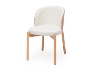 Lot de 4 chaises de salle à manger 57x49x74 cm, dossier en placage de frêne, pour salle à manger, lin, bois naturel