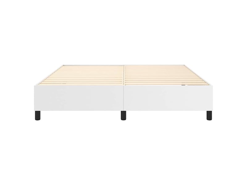  Lit double- lit adulte -  cadre de lit à lattes blanc 180x200 cm similicuir  - Conforama D