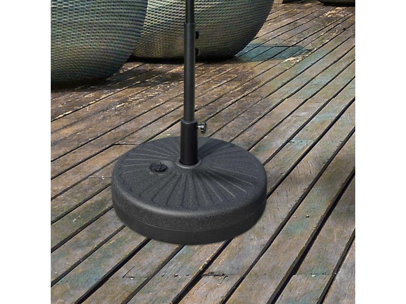  Pied de parasol muhlbach motif rosace stabilité optimale noir élégant  - Conforama B
