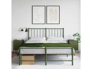 Lot de 2 table de chevet, table de nuit vert olive 36x39x50,5 cm acier shl64601