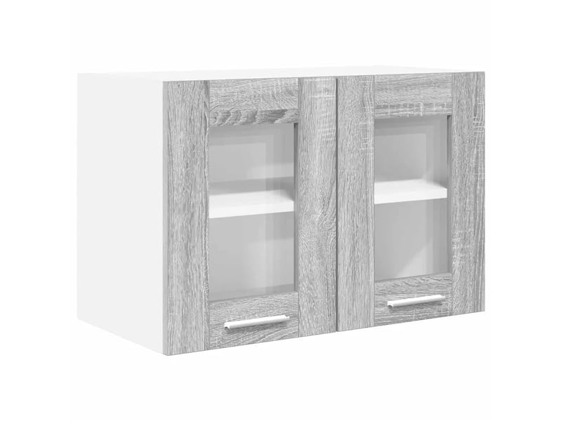  Armoire suspendue moderne rangement spacieux 60 x 31 x 40 cm en bois d'ingénierie gris sonoma 02_0053267  - Conforama A