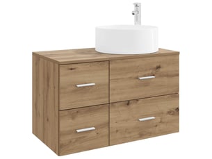 Ensemble de mobilier de salle de bain 2 pc chêne artisanal cf64060