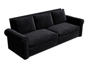 Canapé droit convertible MODFU  3 places Velours noir