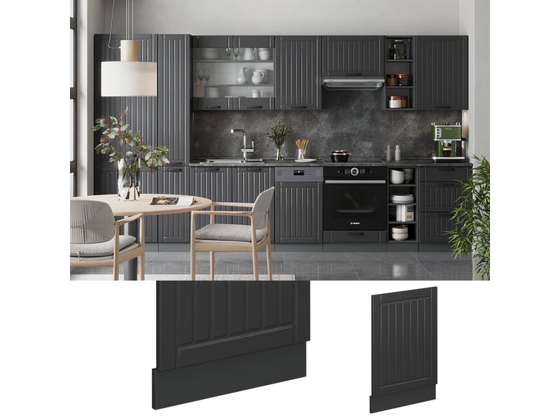  Vicco façade, gris foncé, 45cm , pt chêne  - Conforama C