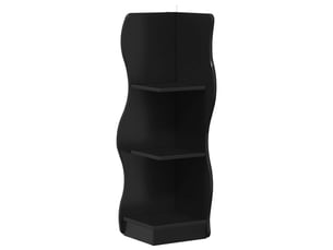 Étagère d'angle, armoire de rangement noir 34 x 33 x 102 cm bois d'ingénierie cf41411