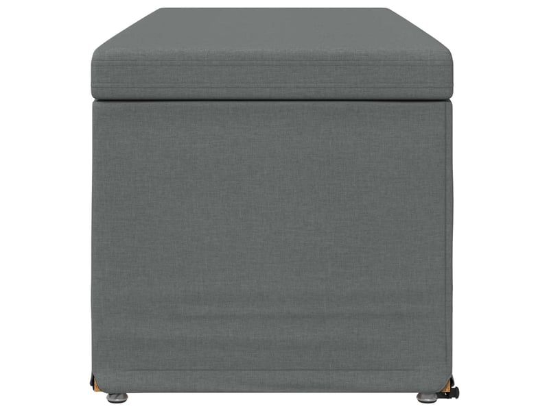  Tabouret bas, ottoman gris foncé 101x41x40 cm tissu et bois stratifié  - Conforama E