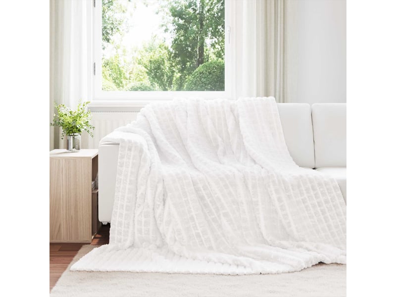  Couverture jetée de canapé 6 pcs blanc 270x240 cm 8.9 kg toison  - Conforama B