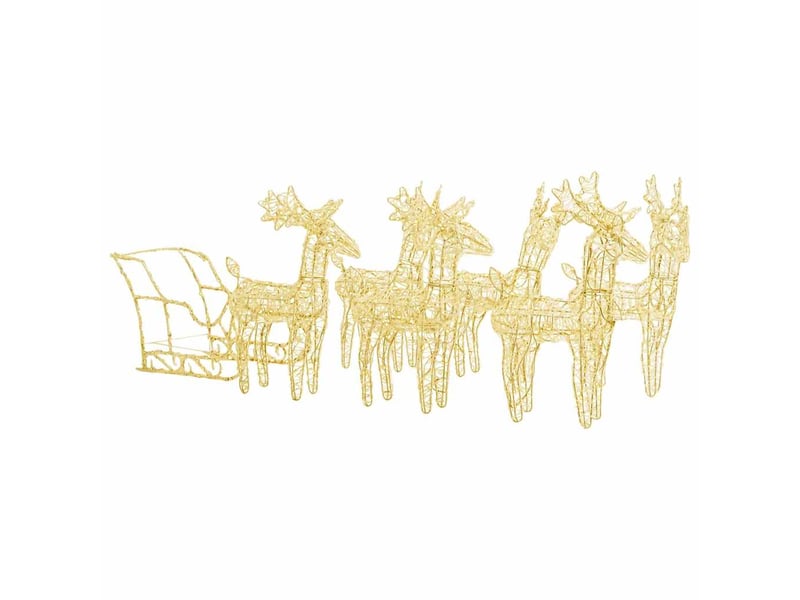  Décoration de noël rennes et traîneau 320 led acrylique  - Conforama A