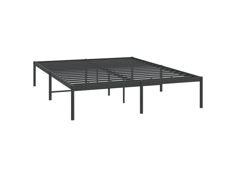 Lit double- lit adulte - cadre de lit métal sans matelas noir 150x200 cm - Conforama B