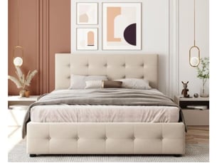 Lit 2 places 140x200 cm BIQZUYA coloris beige
