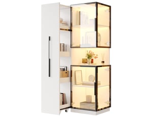 Vitrine coloris blanc <strong>DESMIU</strong> <strong></strong> - 70 cmx160 cm