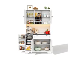 Vitrine coloris blanc  <strong>OOIILLEE</strong> <strong>Luxe haut de gamme</strong> - 105 cmx180 cm