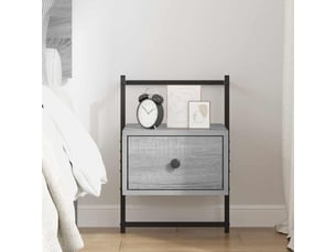 Table de chevet - cabinet de chevet - table de nuit murale sonoma gris 35x30x51cm bois d'ingénierie