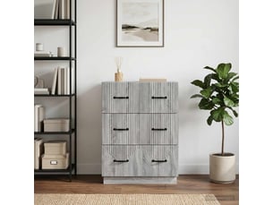 Armoire de rangement bureau, armoire à tiroirs sonoma gris 66 x 34,5 x 87 cm