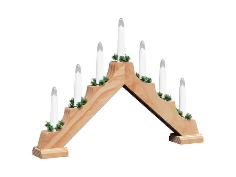  Pont de bougie de noël 7 led blanc chaud 39.5 x 5 x 29 cm cf62260  - Conforama D