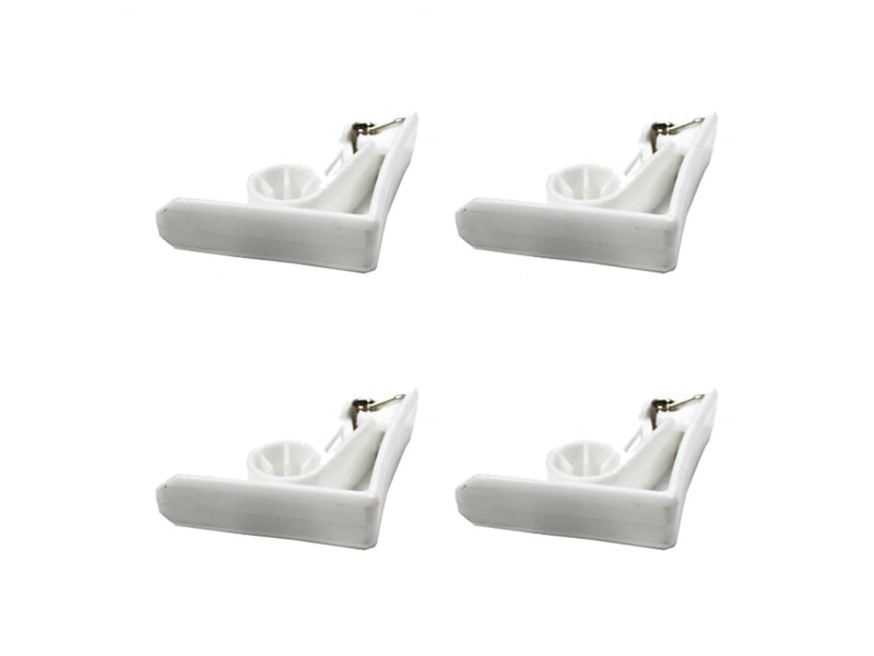  Lot de 4 pinces pour nappe windy ii 6cm blanc  - Conforama A
